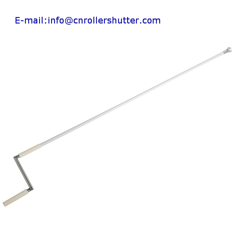 Manual operated roller shutter handle crank with hook